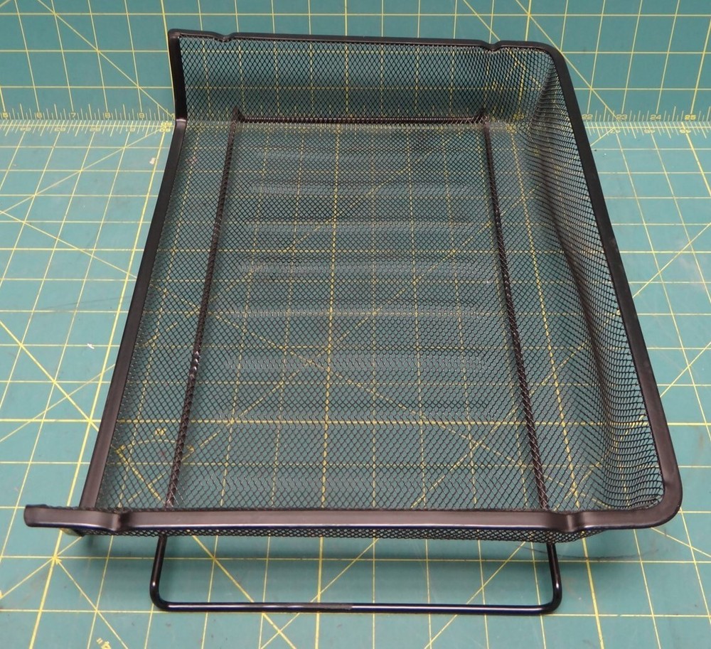 Black Wire Desktop Stackable Document Letter Organizer, Side Load