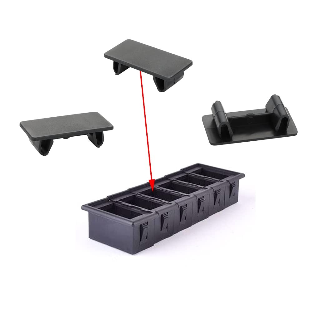 8 Pcs Rocker Switch Panel Cover ABS Rectangular Rocker Switch Blank Snap-in Hole