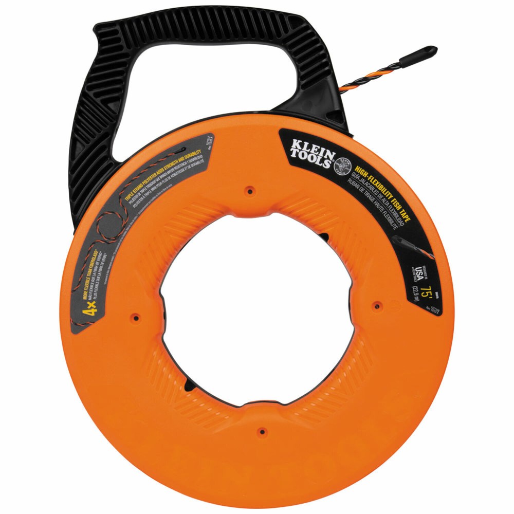 Klein Tools 50375 High Flex Polyester Fish Tape, 75-Foot