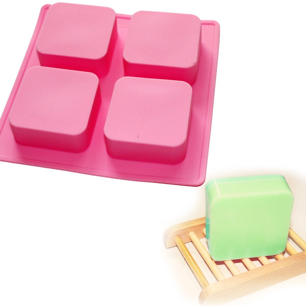 Basic Plain Square Lotion Bar Soap Mold Making 4oz/Cell Big Size