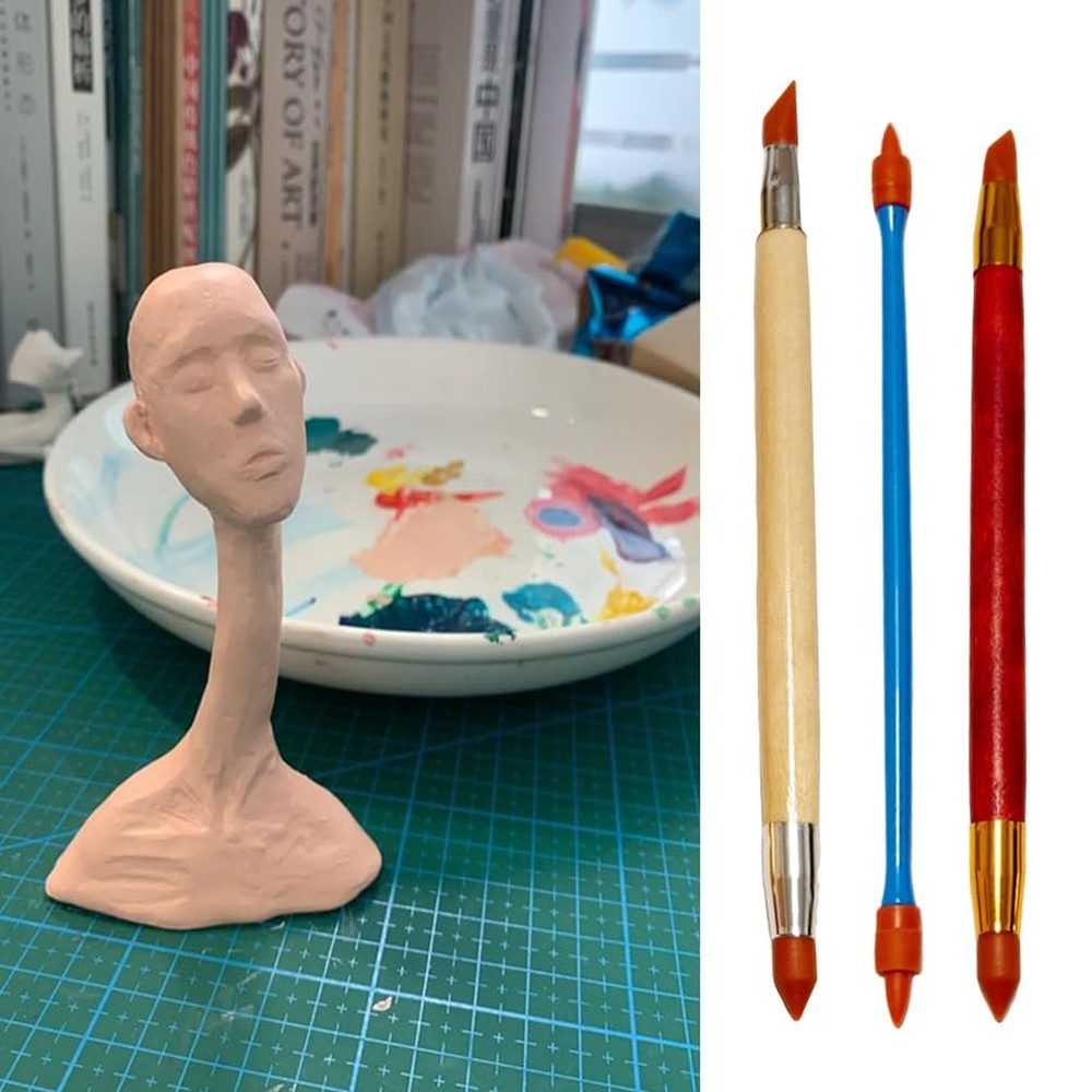 Polymer Clay Tools, Modeling Dotting Tools, Silicone Clay Sculpting Tool, Air...