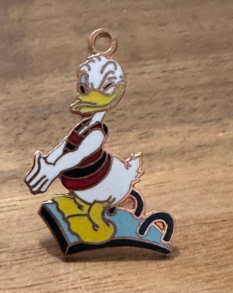 Vintage Disney Donald Duck Diving Pin with Loop
