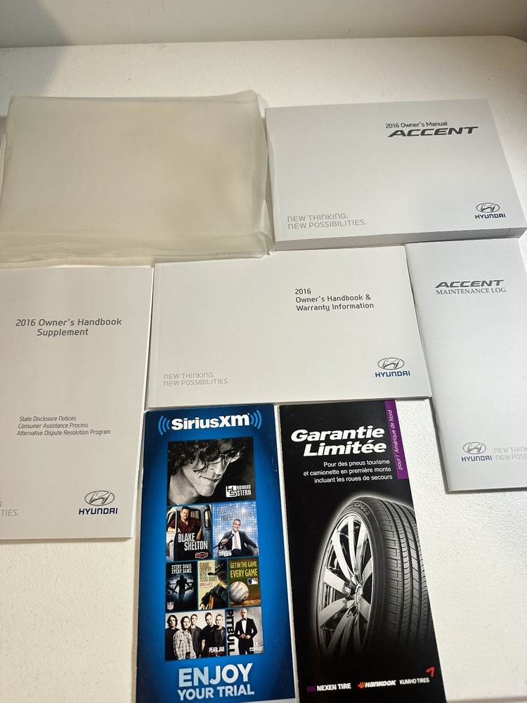 2016 Hyundai Accent Owner's Manual Set