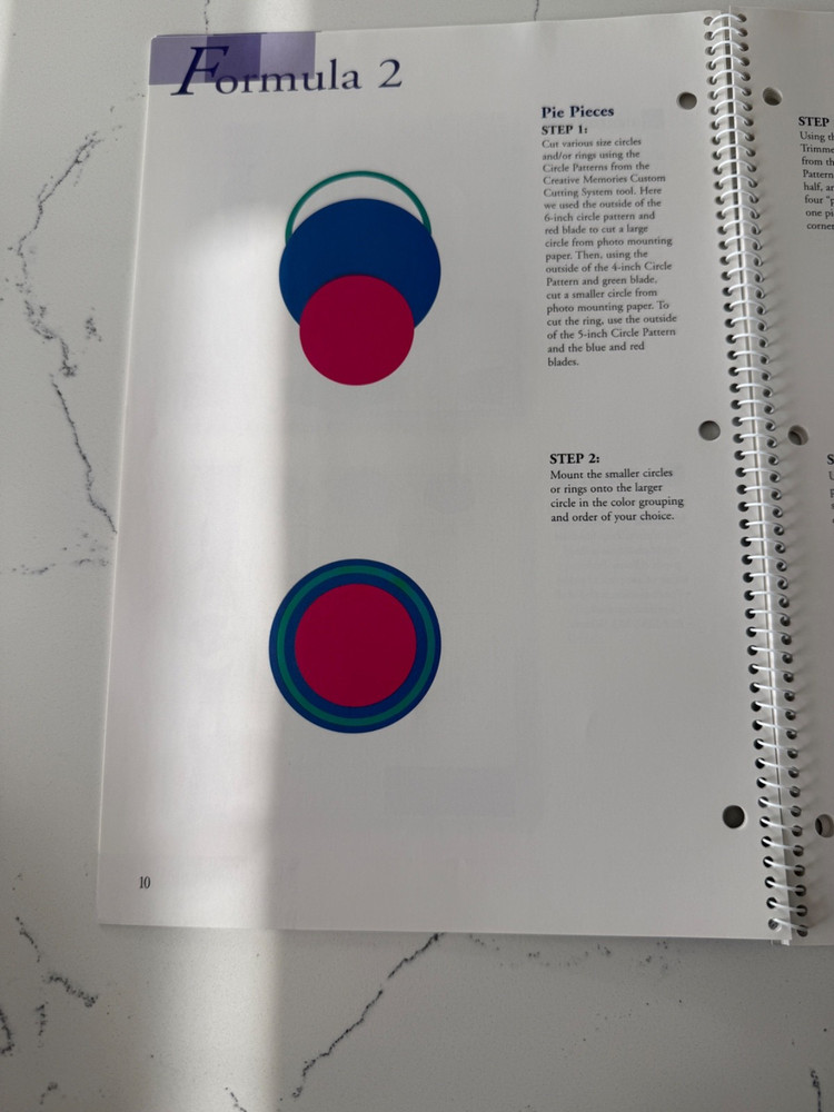Creative Memories Fast Formulas Third Edition w/Journaling Box Section Layouts