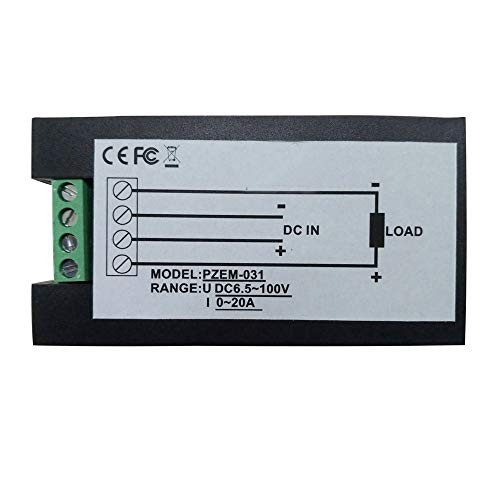 LCD Display Digital Ammeter Voltmeter Multimeter Current DC 6.5-100V 0-20A