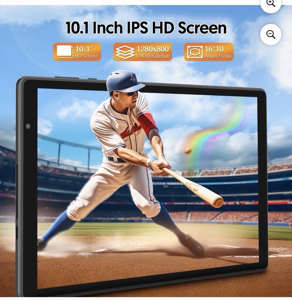 10.1 inch Android 15 Tablet, Penta-Core