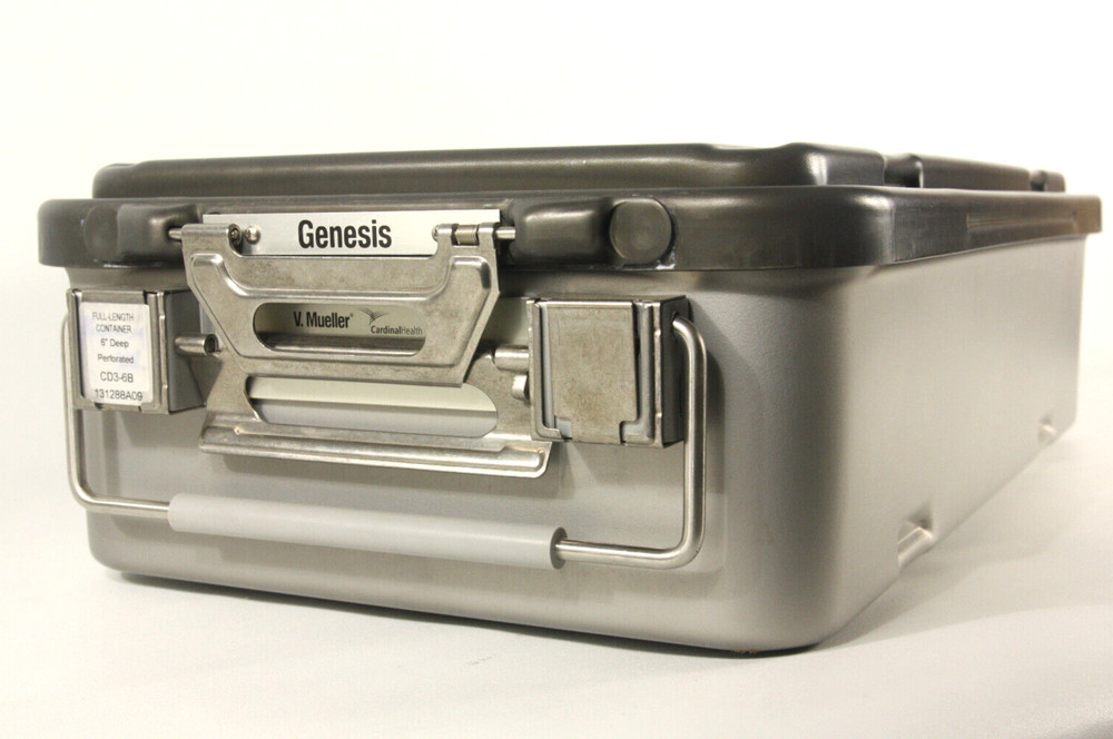 V. Mueller Genesis CD3-6B Sterilization Case Container 23"x12"x6" w/o Basket