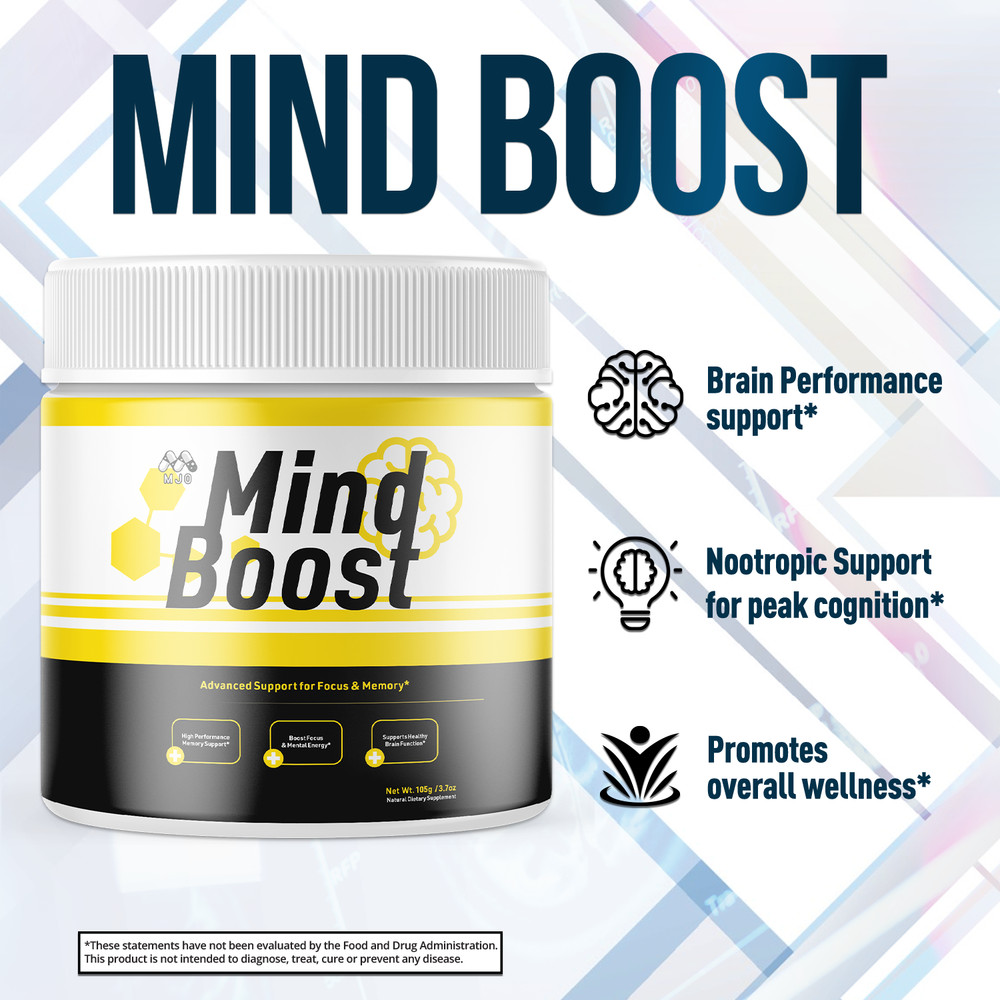 (2 Pack) Mind Boost Powder Advanced Brain Supplement MindBoost 60 Servings