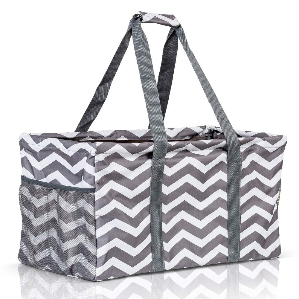 Extra Large Utility Tote Bag - Oversized Collapsible Reusable Wire Frame Rect...