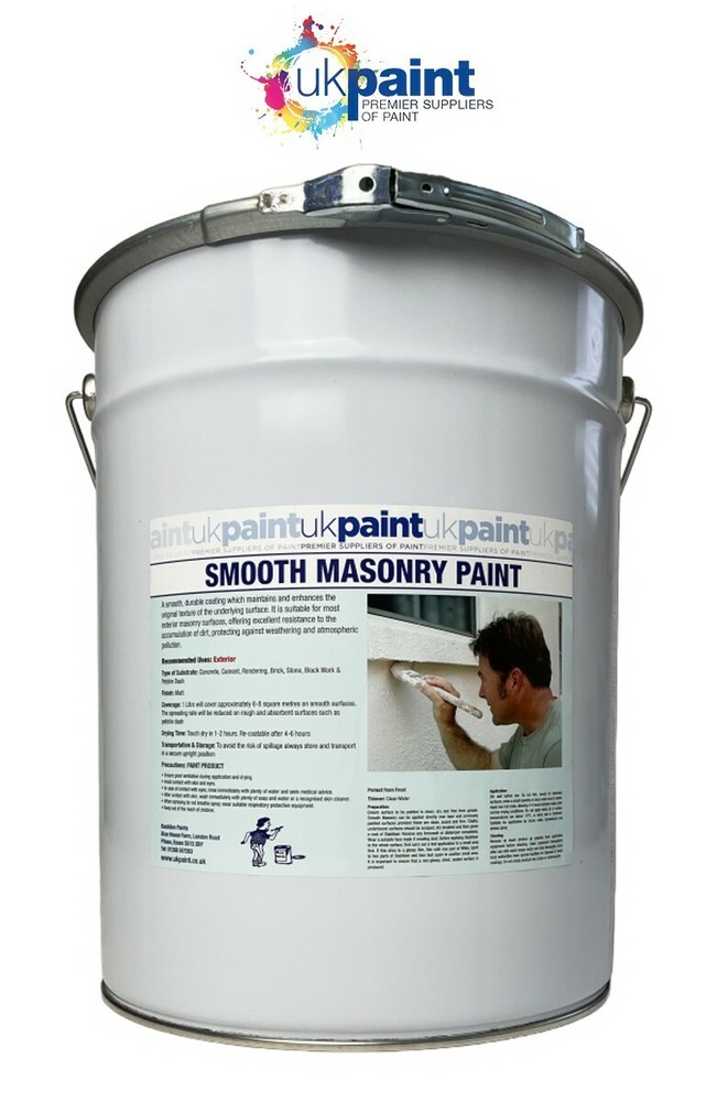UK PAINT - Smooth Masonry Paint - 20L - Cornish Cream