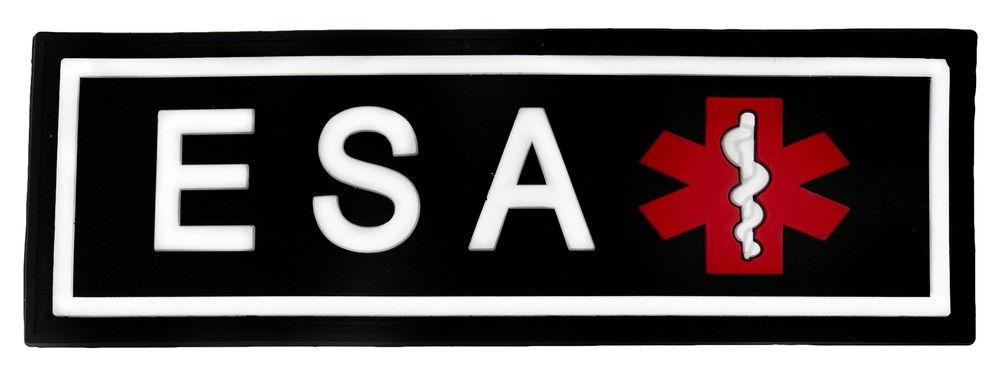 Removable Rubber Patch "ESA" 1.5" X 4"