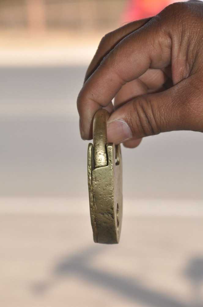 Vintage Unique Shape Brass Fine Handcrafted Unique Shape Padlock