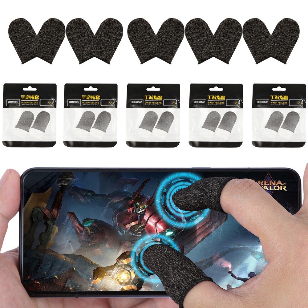 Lot Touch Screen Gaming Finger Sleeve Mobile Game Controller Sweatproof Gloves