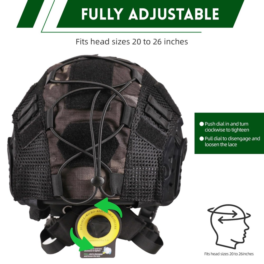 ClrfZebr Adjustable Tactical Helmet (BCP) Medium, BCP