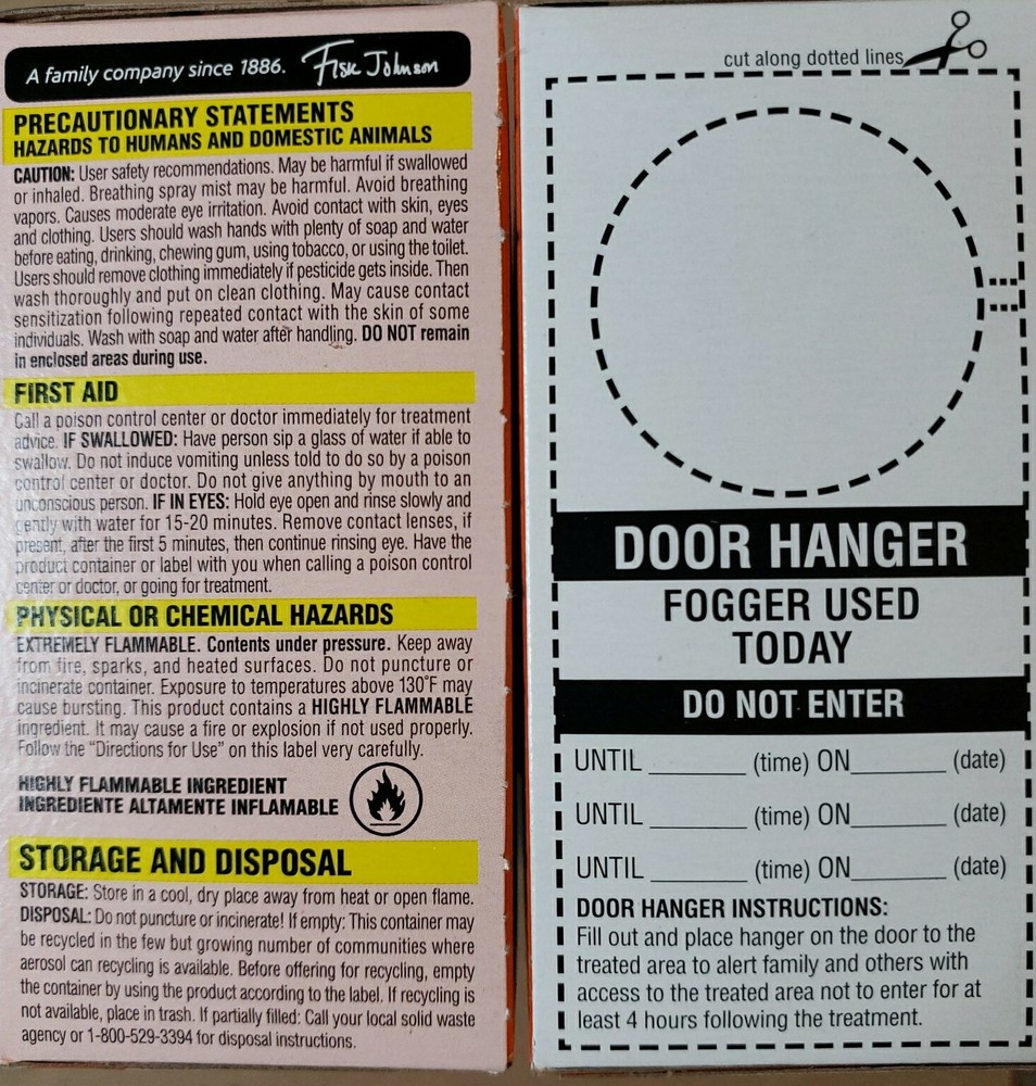 6 Raid Concentrated Foggers Deep Reach Bugs Control Killer (2- 3 Pack Count) NIB