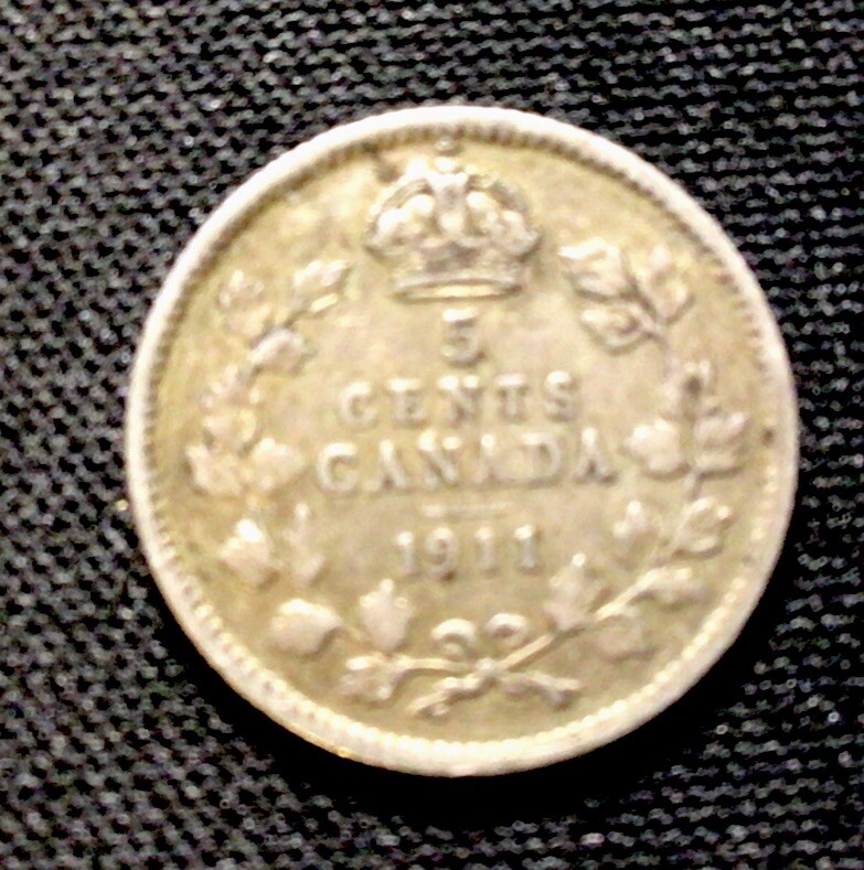 1911 Canada 5c Silver! ENN Coins