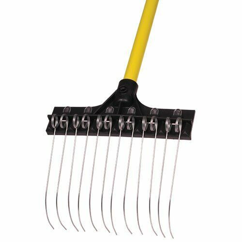 Groundskeeper II Deluxe Spot Rake / Leaf Rake - 9.5" Head, 37" Handle