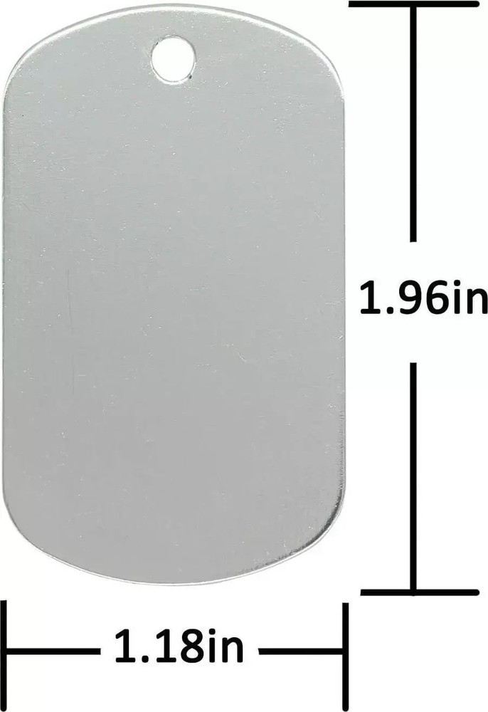 StayMax Aluminum Blank Tags Stamping Blanks 25 Pack (Silver)