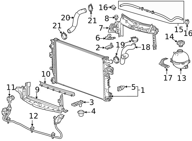 Genuine GM Radiator Mount Bracket 23336310