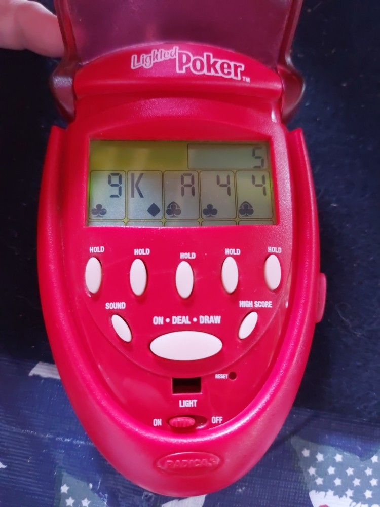 Lighted Polker Handheld Game-5.5"x4" Radica WORKS