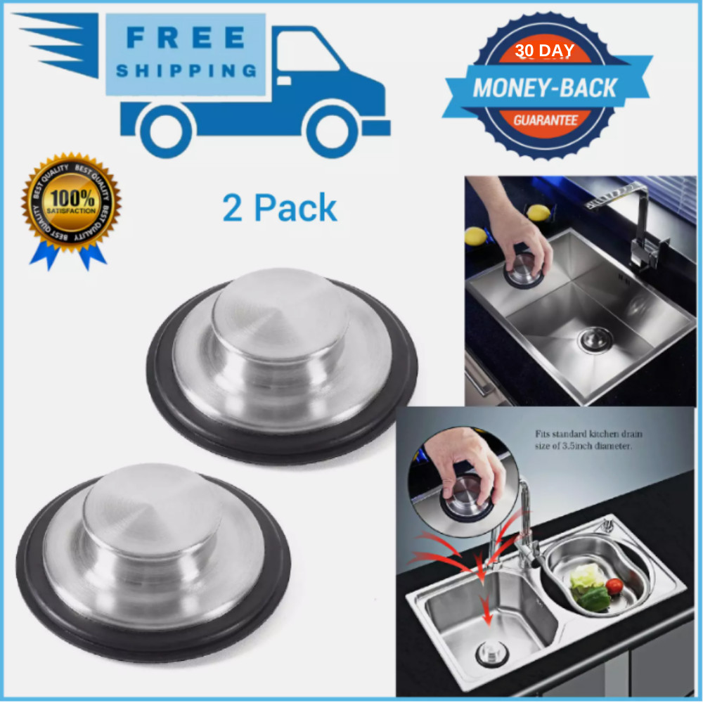 Stainless Steel Kitchen Sink Stopper Bathroom Sink Drain Stop Plug Large 3.38"