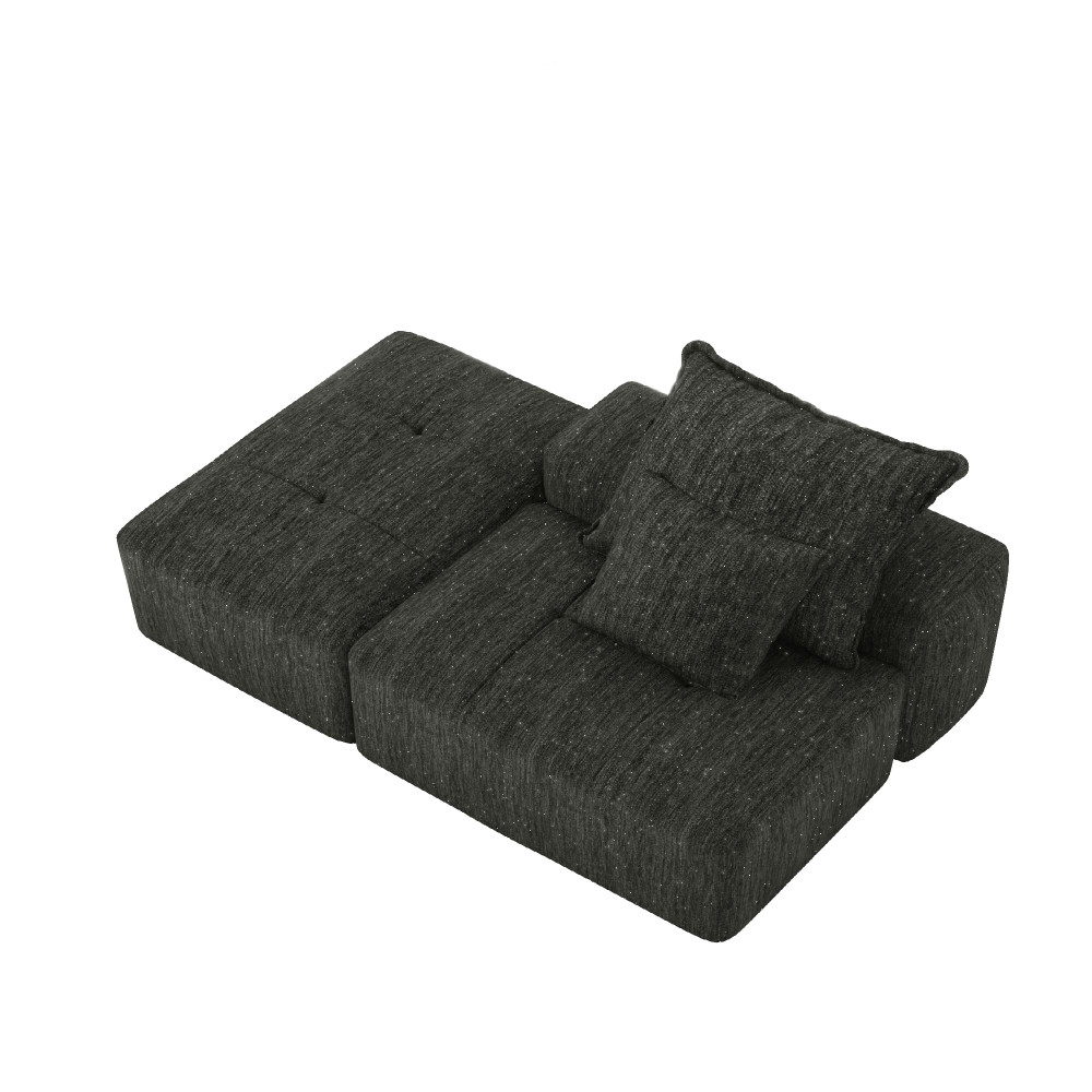 Modular Sectional Sofa, Chenille Fabric, No Assembly Required