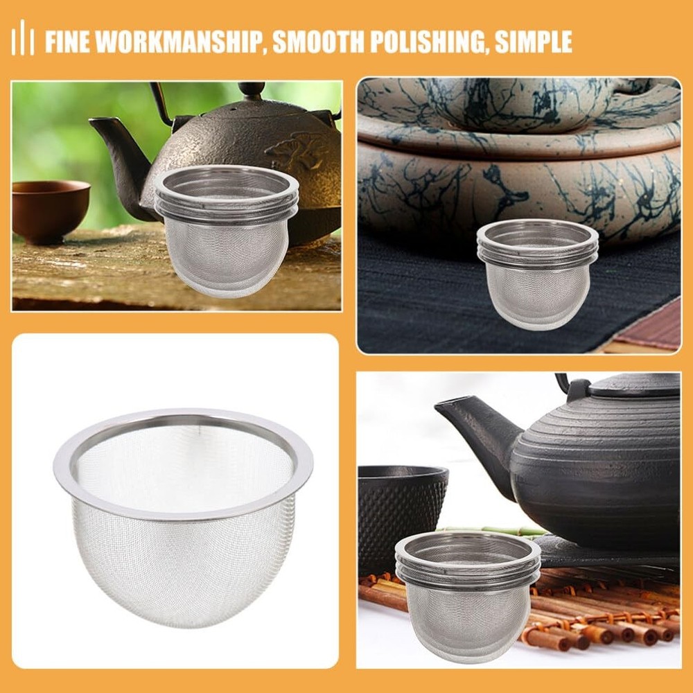 4 PCS Stainless Steel Tea Filter Mesh Strainer Insert Infuser Coffee Maker 8.5cm