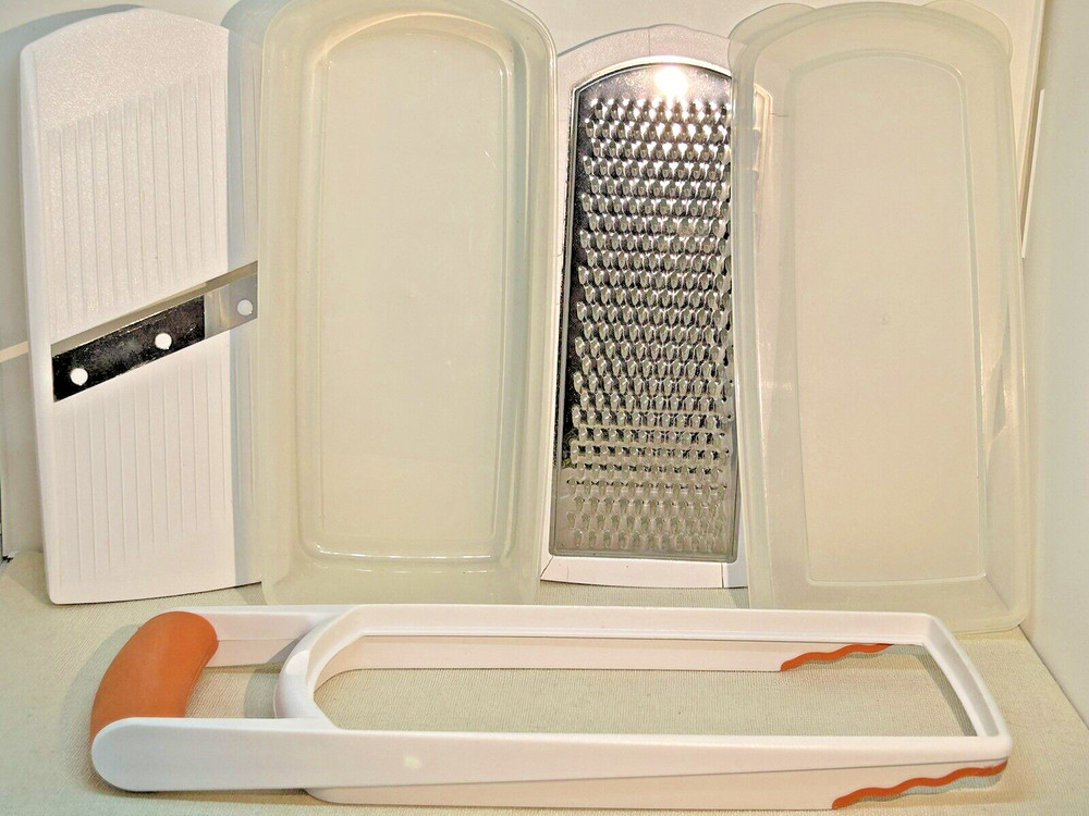 Manual Slicer Grater Blade Fruit Vegetable Cheese Kitchen Storage Container Lid