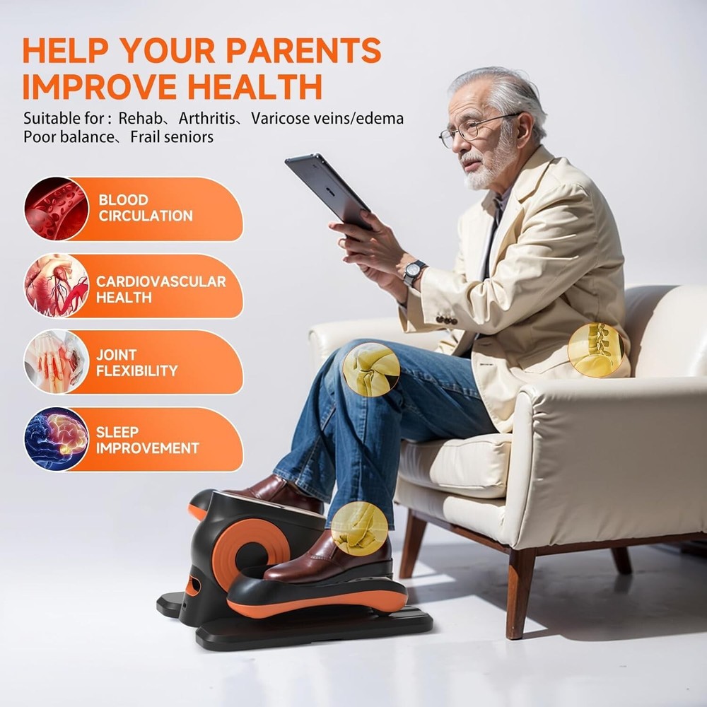 Ellipse Leg Exerciser for Seniors, Electric Seated Eclipse Exercise Training Mac