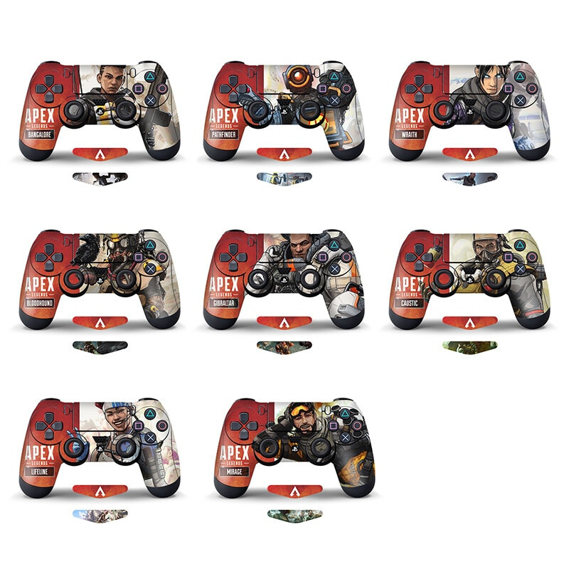 2X Sticker For Sony PlayStation4 Game Controller Apex Legends
