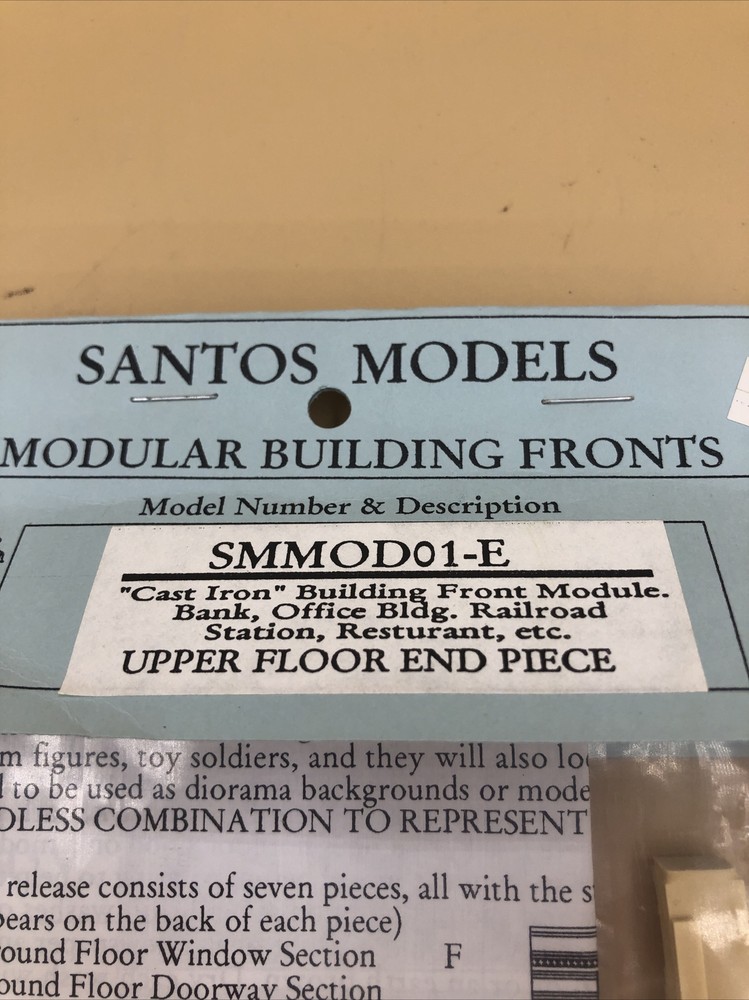 Santos Models SMMOD01-E Upper Floor End Piece