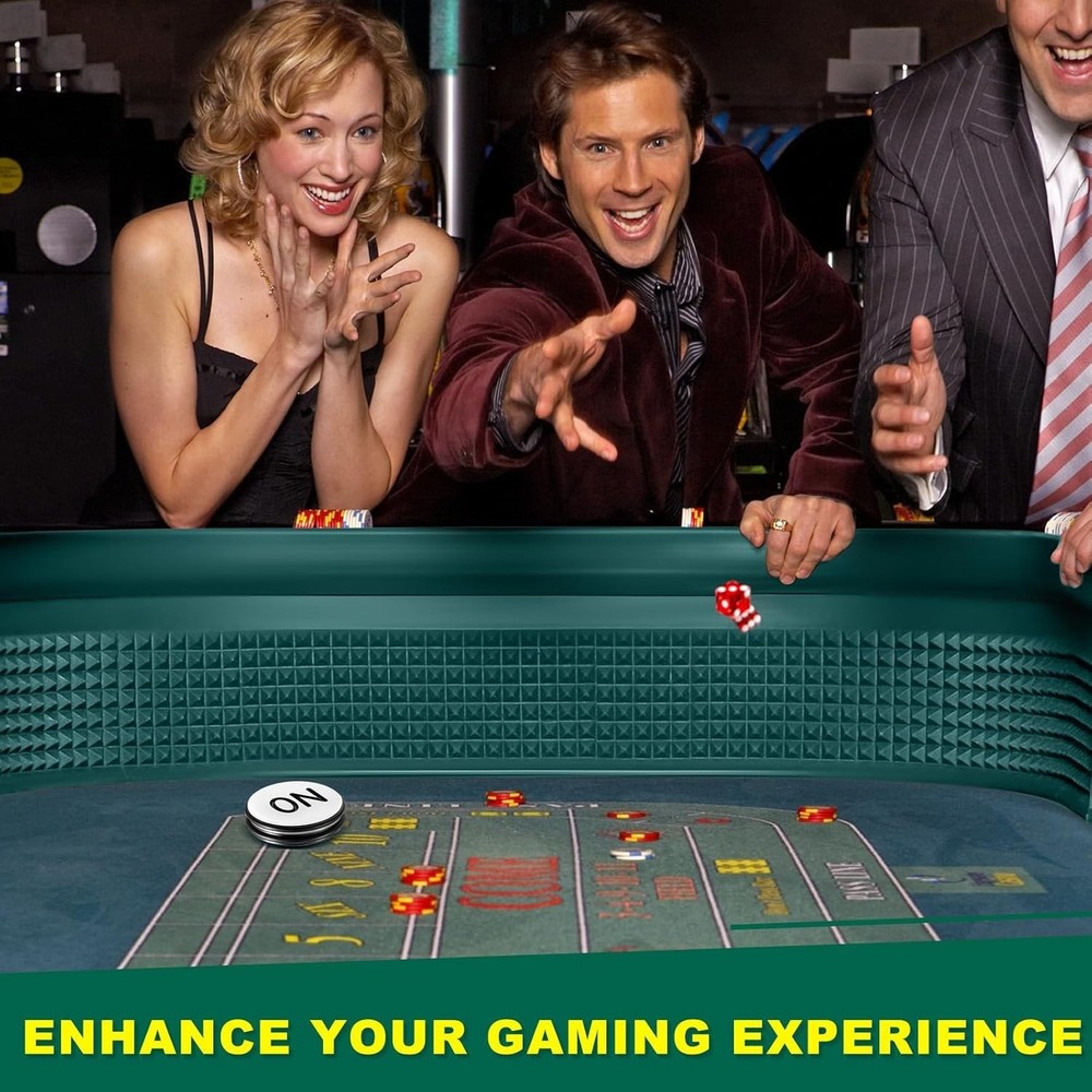 Craps Tabletop Game Set Includes 35x70 Rubber Tabletop Layout Mat Craps Diamond