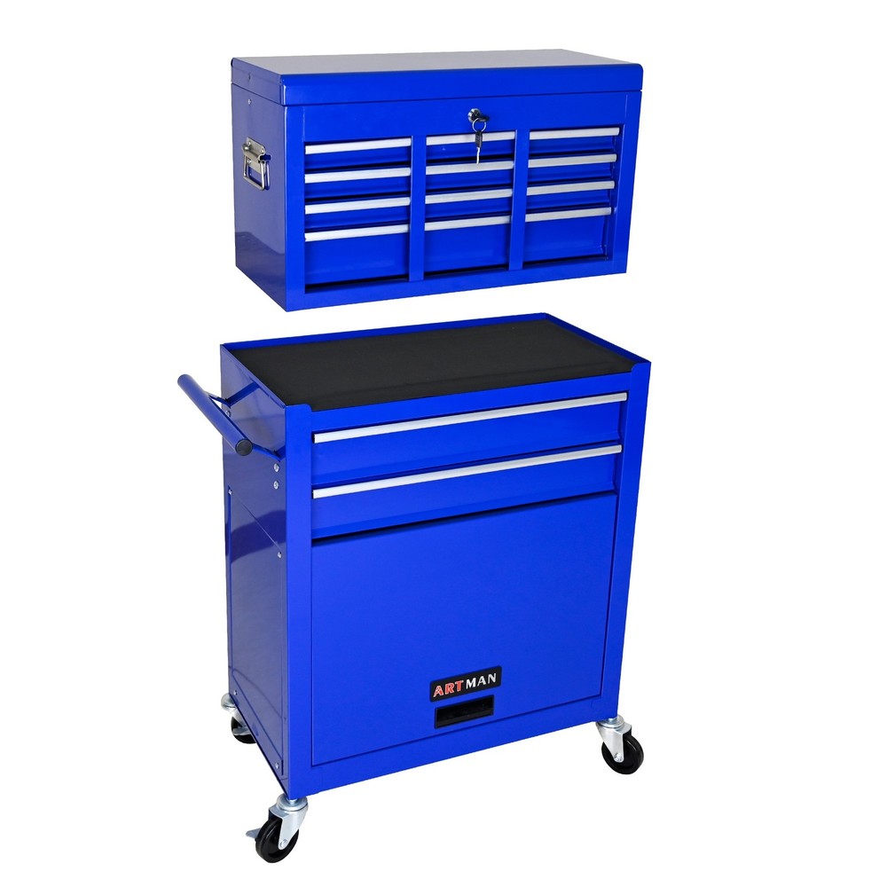 8-Drawer Workshop Tool Chest with Wheels&Drawers,High Capacity Rolling Tool Box