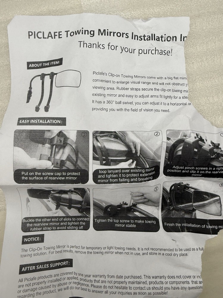 Universal Clip on Towing Mirrors Extensions for Towing Side Mirror Extender READ