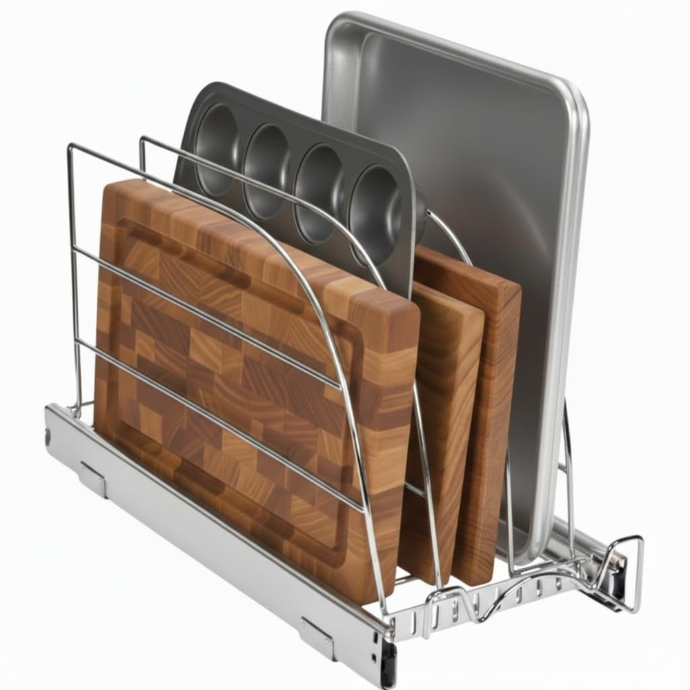 HOLDN’ STORAGE Pull Out Organizer for Bakeware, Cutting Board and Trays, A