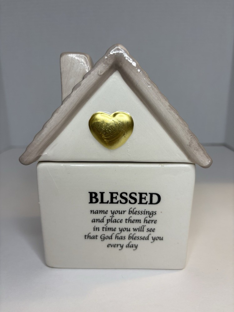 Ceramic Blessings Box, Daily Gratitude Keeper. See Description.
