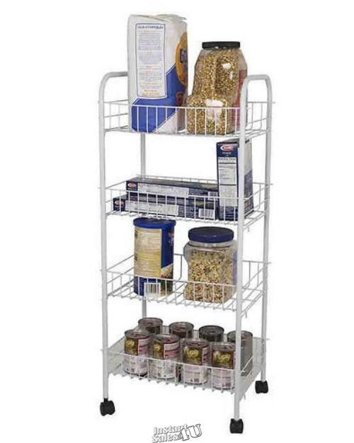 4-Tier Steel Kitchen Trolley