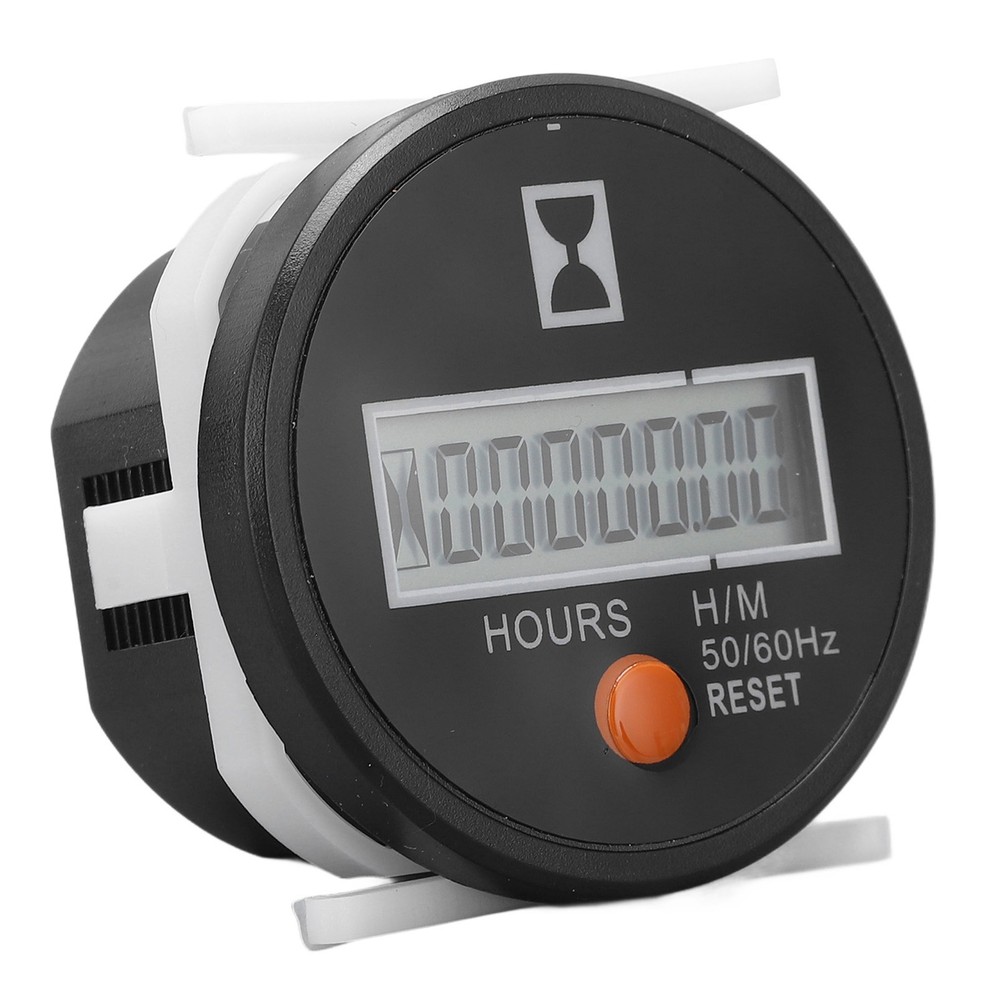 Hot Digital Hour Meter Mechanical Hourmeter Wide Range With Reset Button 24‑240V