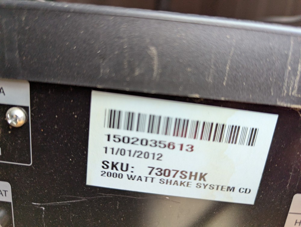 **FOR PARTS** ONLY SONY VACS HCD-SH2000