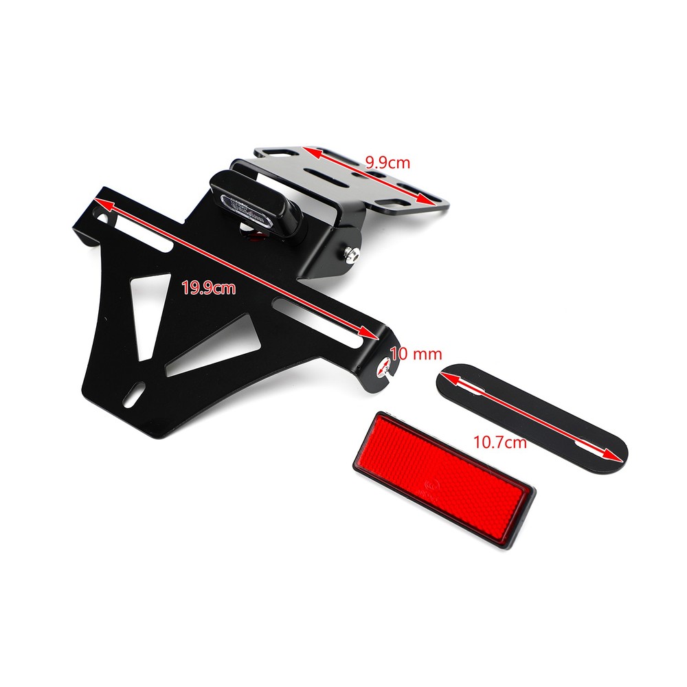 Motorcycle Adjustable Angle License Number Plate Frame Holder Bracket