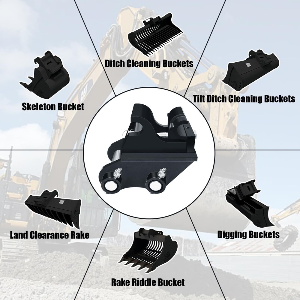 Mini Excavator Attachments Mechanical - Quick Connector Backhoe Attachment - ...