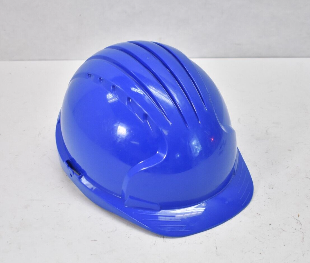 JSP Hard Hat 6 Point Textile Suspension Wheel Ratchet Class E EV6151 Blue