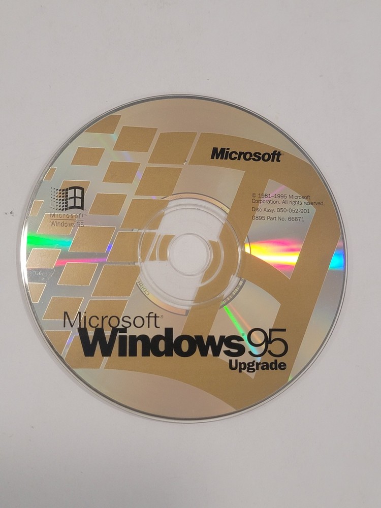 MIcrosoft Windows 95 Upgrade CD - DISC ONLY - No Product Key