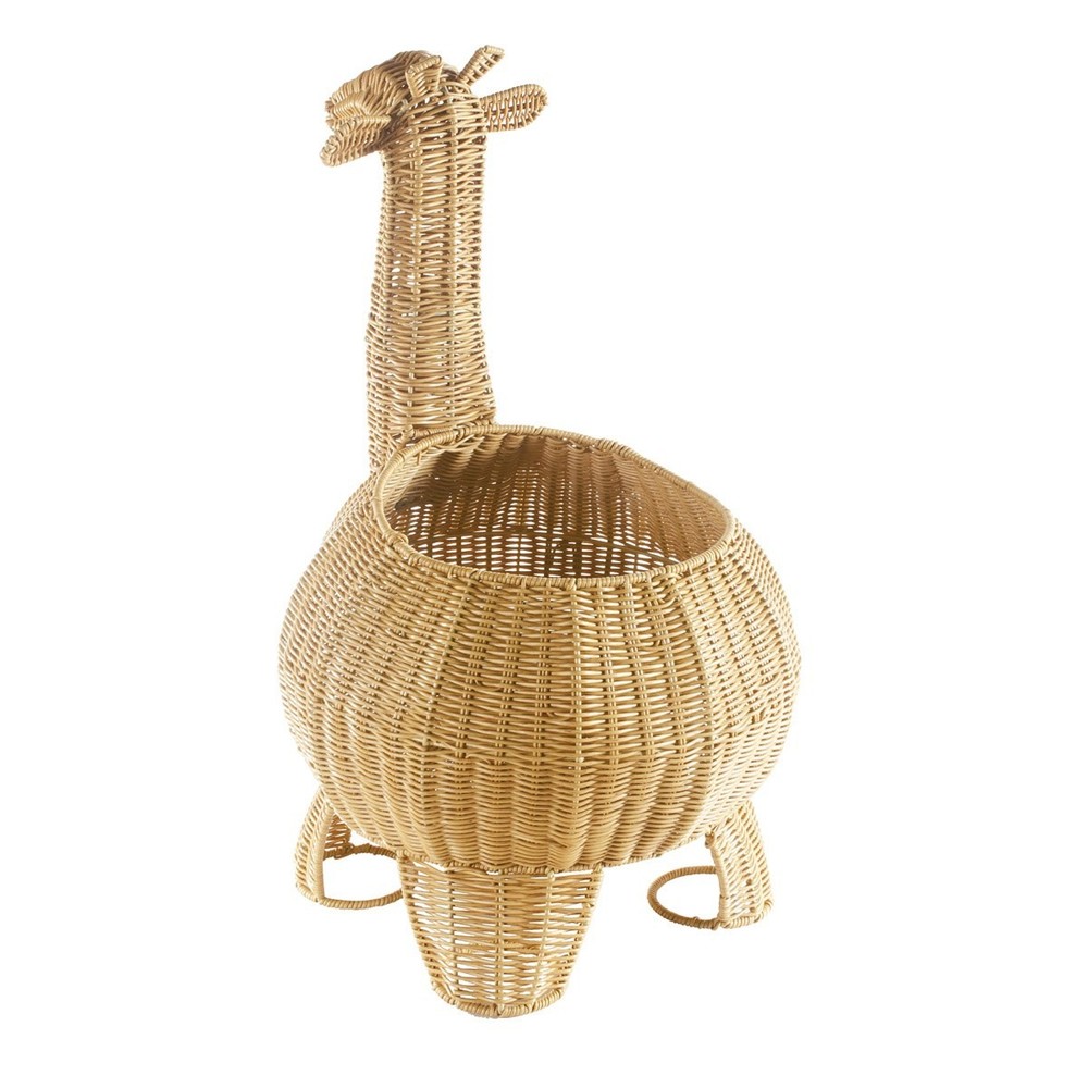 Kaplan Early Learning Giraffe Shaped Washable Wicker Floor Basket