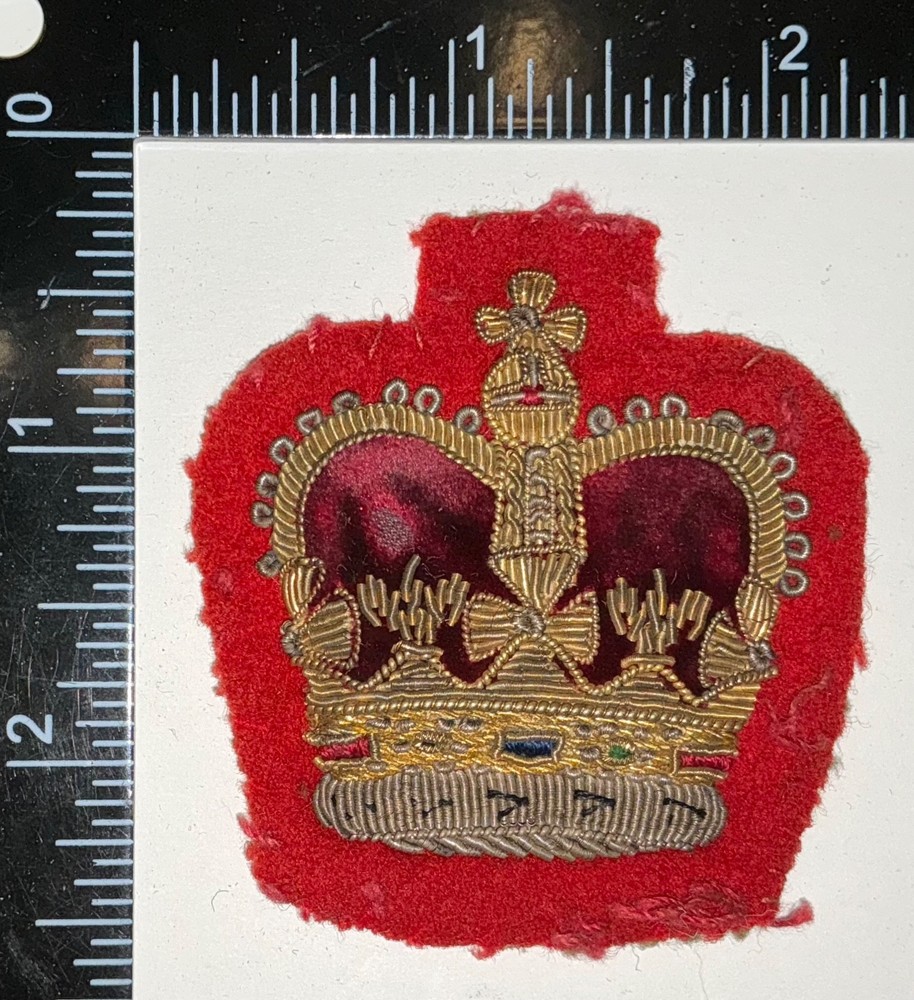 WWII British Army Regimental Sergeant Major BULLION MALTA MADE Cloth Patch