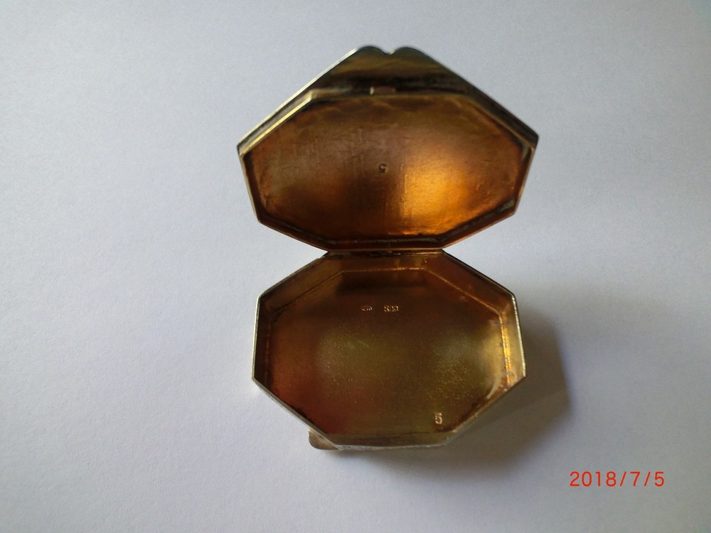 Vintage Italian 800 Silver Enameled Box