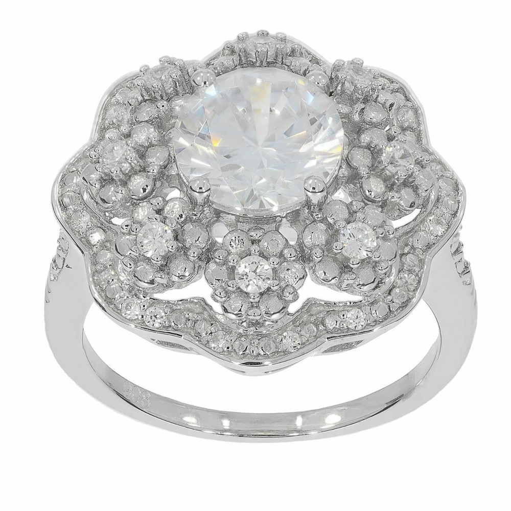 Sterling Silver Semi Mount Ring Setting RD 8x8mm White Topaz
