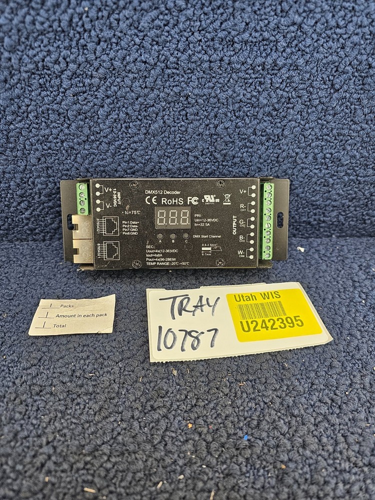 DMX512 Decoder 6CH Channel RGBW Controller LED Stage DJ Lighting CMOS Output