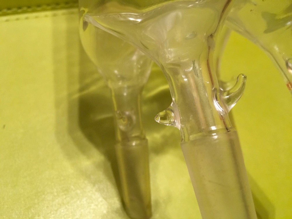 RARE Form Pyrex 4 Neck Flask Lab Glass Science Kodak