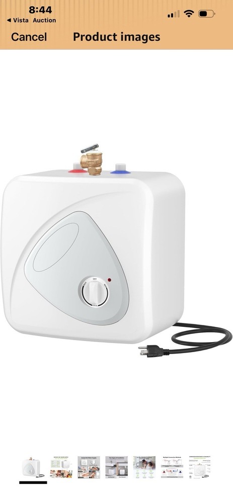 BN-LINK 2.7 Gallon Mini-Tank Water Heater, Under Sink Water Heater 120V 1440W